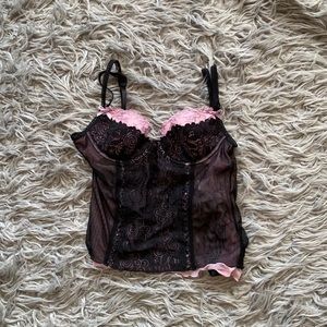black and pink lac corset top!